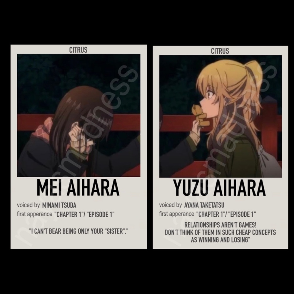 Citrus Character Match Anime Keychain